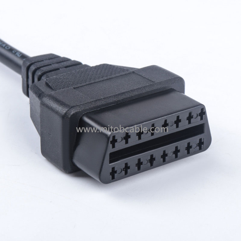 OBB2 male connector to 2 DB9 a OBD female connector empire ev electronic water pump special connection cable 