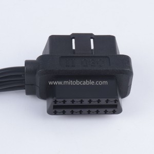 OBD2 Male and Female Plugs to 4 DB9 Female Connectors Serial RS232 OBD2 CABLE Cable 