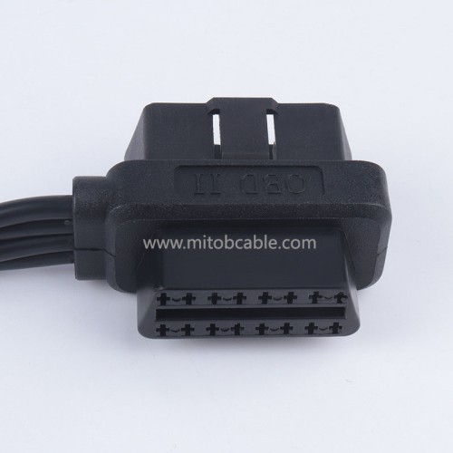 OBD2 Male and Female Plugs to 4 DB9 Female Connectors Serial RS232 OBD2 CABLE Cable