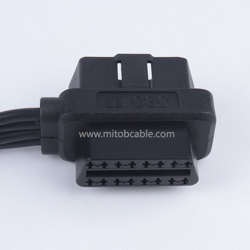 OBD2 Male and Female Plugs to 4 DB9 Female Connectors Serial RS232 OBD2 CABLE Cable 