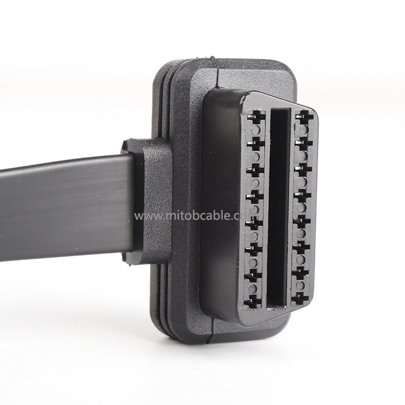 OBD2 one in three extension cable with switch obd2 connection cable 16 pin 16 core full connection 