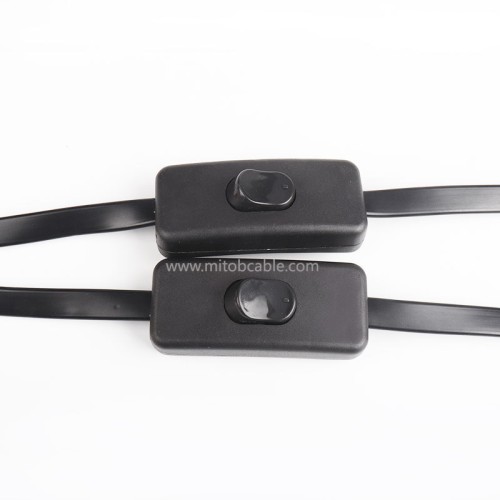 Automotive OBD2 one point two with switch extension cable Flat cable one to two adapter cable 60CM