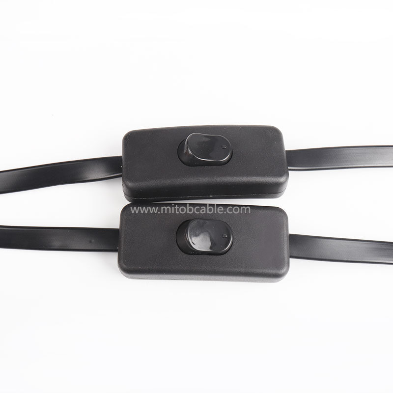 Automotive OBD2 one point two with switch extension cable Flat cable one to two adapter cable 60CM 
