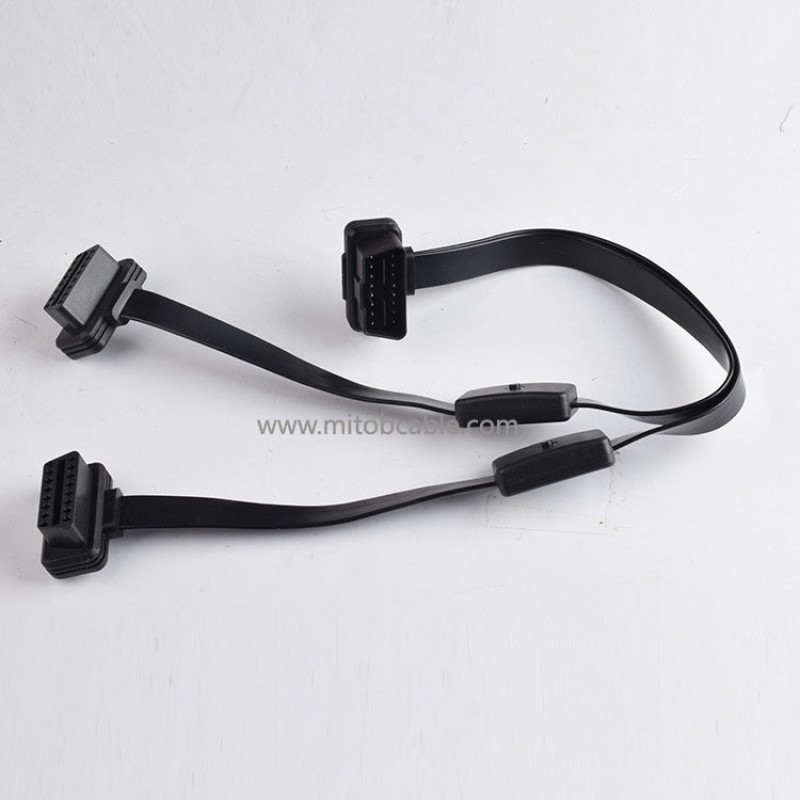 OBD2 one point two full core extension cable with switch 16 pins 16 cores all energized with independent switch 