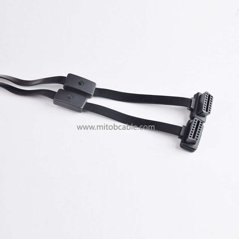 OBD2 one point two full core extension cable with switch 16 pins 16 cores all energized with independent switch 