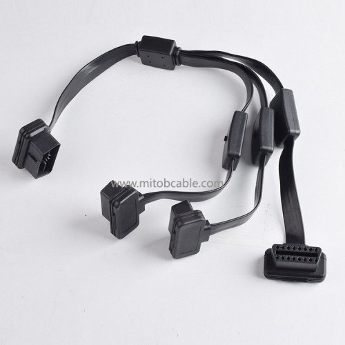 OBD2 one point three full core extension cord with switch 16 pins 16 cores all energized with independent switch