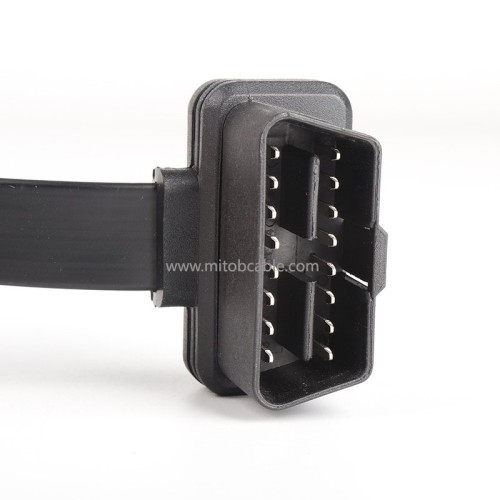 New Product OBD2 male to female extension cable with switch obd2 flat cable 16 pins 16 cores all energized