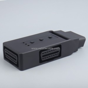 OBD2 one-part-two adapter cable extension cable car OBD extension cable 16-pin core splitter one-part-three plugs 