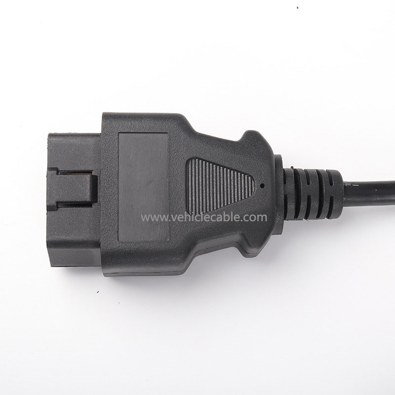Automotive OBD2 straight one point three obd 16 pin 16 core one tow three adapter Extension cable 