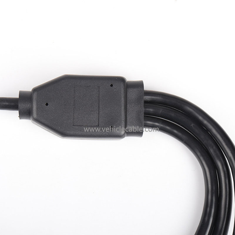 Automotive OBD2 straight one point three obd 16 pin 16 core one tow three adapter Extension cable 