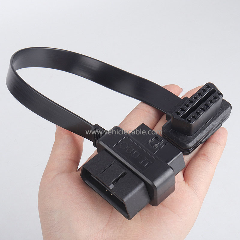Car obd2 extension cable one-part-two interface hud window lifter display plug-in multi-wire conversion cable extension cable 