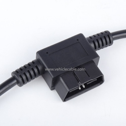 Car OBD interface expansion conversion cable OBD2 one-part-two connecting cable original car plug extension cable 16-pin 16-core
