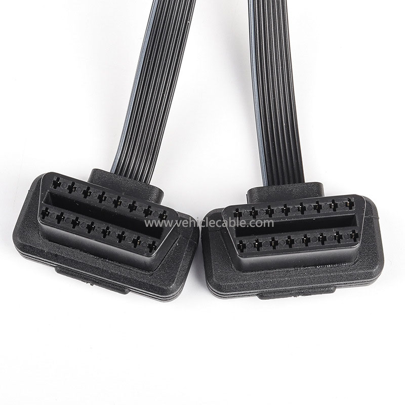 Car obd2 one in two bluetooth elm327 figure bar hud splitter box sub you drive noodle flat cable extension cable 