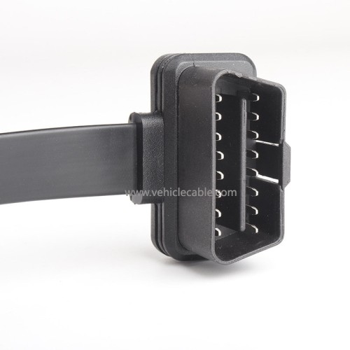 Automotive OBD2 one-part-three flat cable 16-core energised OBD2 adapter expansion cable one-part-three extension cable