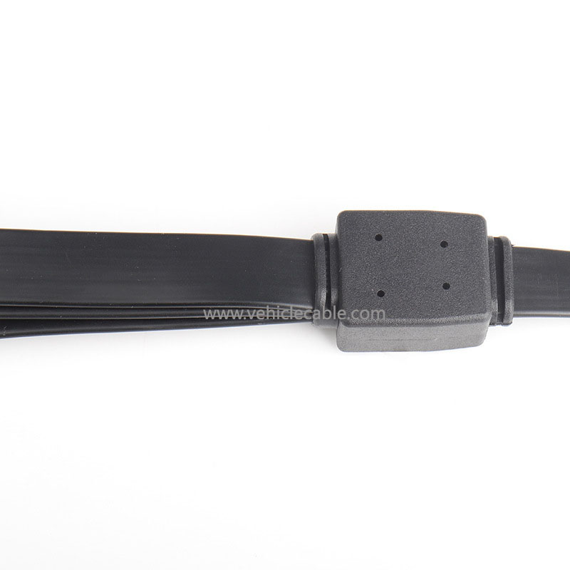 Automotive OBD2 one-part-three flat cable 16-core energised OBD2 adapter expansion cable one-part-three extension cable 