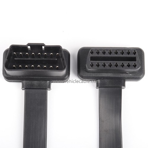 OBD2 Male to Female Flat Cable Extension Cable Car Computer Extension Cable 16 pins 16 cores all energised