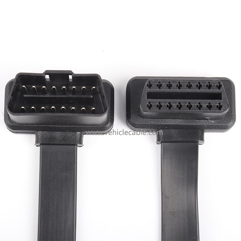 OBD2 Male to Female Flat Cable Extension Cable Car Computer Extension Cable 16 pins 16 cores all energised 