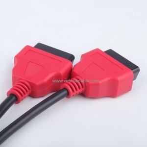 OBD2 one-part-two adapter cable extension cable OBD extension cable 12V car special universal 16-pin core splitter 