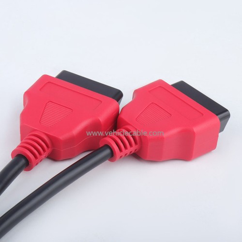 OBD2 one-part-two adapter cable extension cable OBD extension cable 12V car special universal 16-pin core splitter