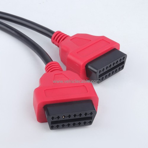 OBD2 one-part-two adapter cable extension cable OBD extension cable 12V car special universal 16-pin core splitter