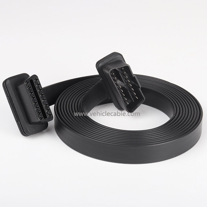Automotive OBD2 Male to Female Extension Cable Flat Cable OBD Connection Cable 16 Pin Connector 16 Core 3m 5m 10m 