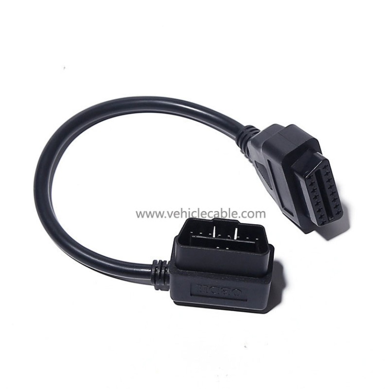 OBD2 diagnostic tool L-type elbow right-angle 16pin extension cable Car ELM327 connection cable 