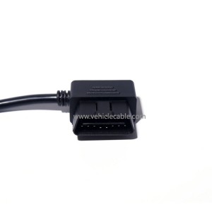 OBD2 diagnostic tool L-type elbow right-angle 16pin extension cable Car ELM327 connection cable 