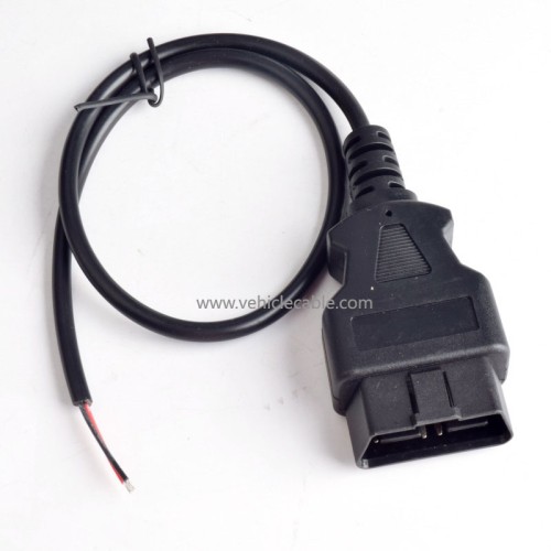 OBD16Pin connector male power open cable flat cable OBD2 Cable30cm-1.5cm connecting cable