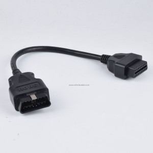 Car OBD Extension Cable Male to Female 16-pole Energised 16PIN OBD2 Diagnostic Tool Extension Cable with Metal Clip 