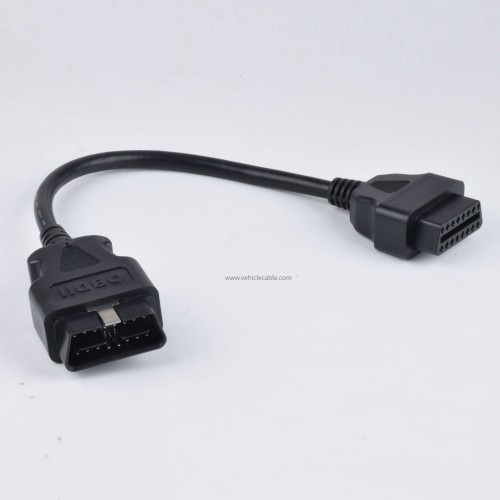 Car OBD Extension Cable Male to Female 16-pole Energised 16PIN OBD2 Diagnostic Tool Extension Cable with Metal Clip