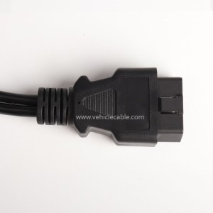 OBD wiring harness Two-way conversion cable Car computer OBD2 extension cable Use 2 OBD devices 
