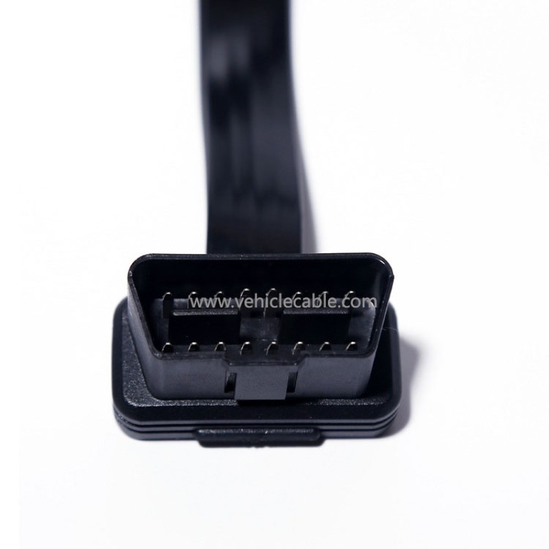 Automotive OBD2 elbow one to two adapter cable one to two extension cable OBD2 flat cable connection cable 16 pin 16 core 