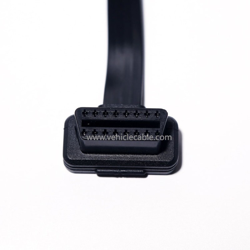 Automotive OBD2 elbow one to two adapter cable one to two extension cable OBD2 flat cable connection cable 16 pin 16 core 