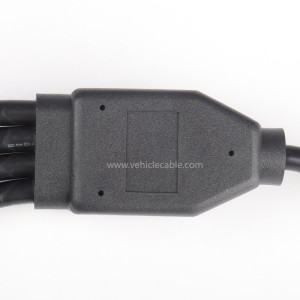 Car OBD2 Quarter Connection Cable Extension Cable 1 male to 4 female 0.5m 16 pin 16 core 