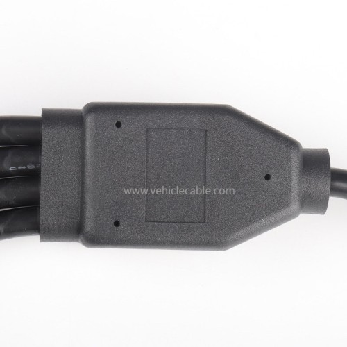 Car OBD2 Quarter Connection Cable Extension Cable 1 male to 4 female 0.5m 16 pin 16 core
