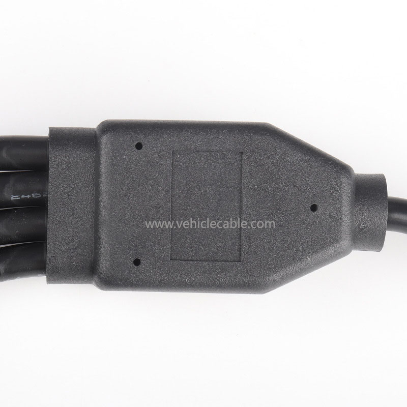 Car OBD2 Quarter Connection Cable Extension Cable 1 male to 4 female 0.5m 16 pin 16 core 