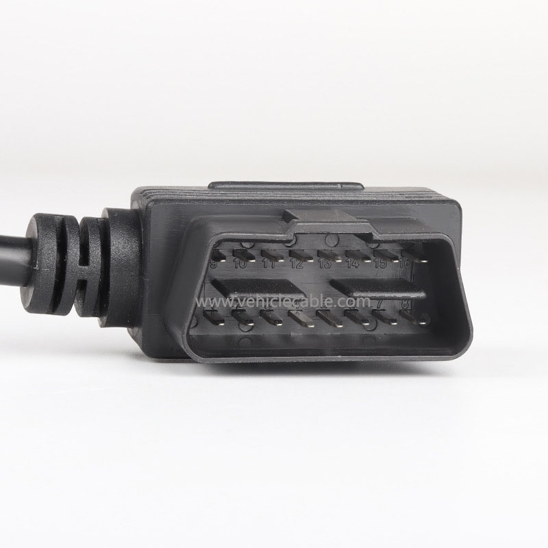 Car OBD2 Quarter Connection Cable Extension Cable 1 male to 4 female 0.5m 16 pin 16 core 