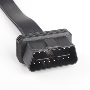 Car OBD2 one to two adapter cable Expansion cable one to two extension cable OBD2 flat cable 16 core energised 