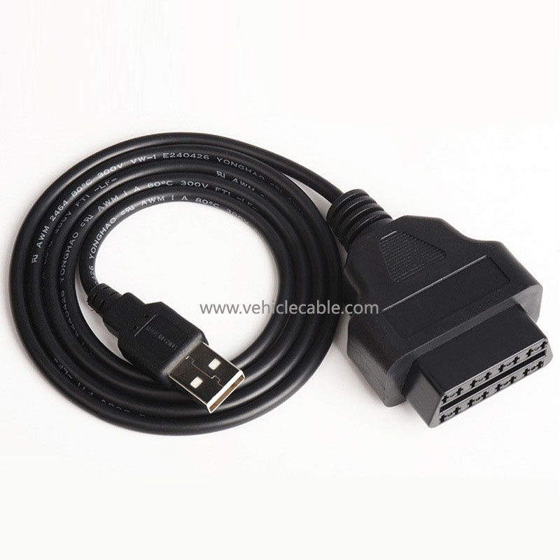 OBD2 female to USB connection cable car driving computer obd adapter cable GPS pickup cable 