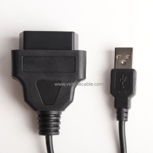 OBD2 female to USB connection cable car driving computer obd adapter cable GPS pickup cable 
