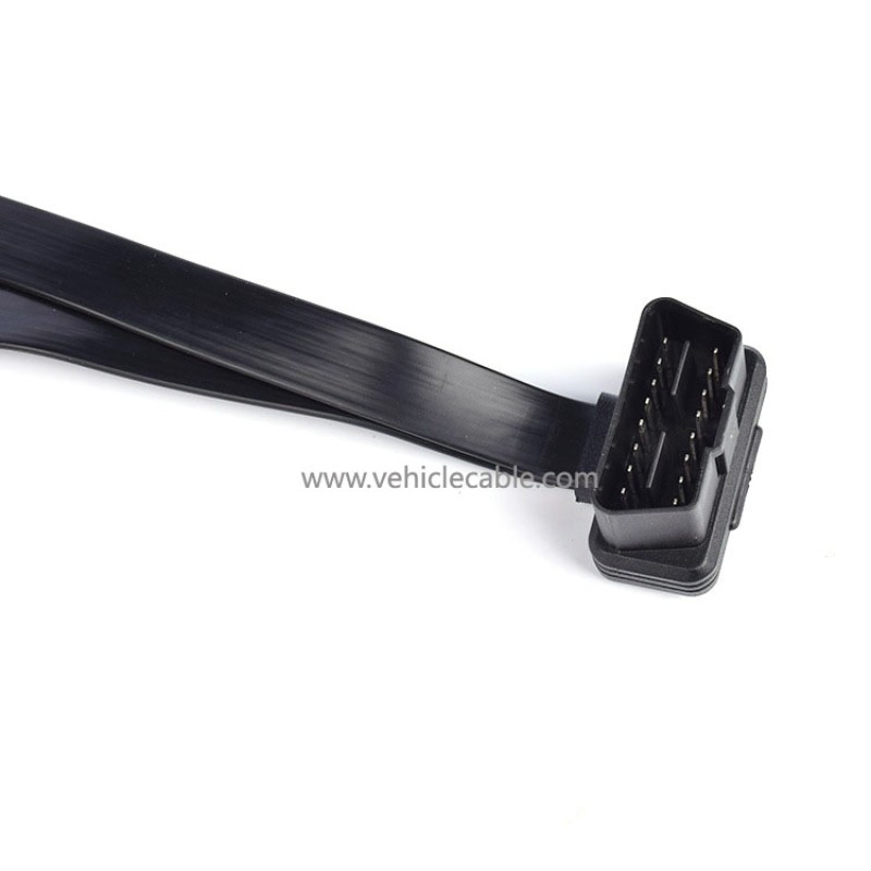 Car OBD2 one to two adapter cable OBD expansion cable one to two extension cable flat cable 16 pin 16 core copper wire 