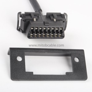 OBD2 1 in 2 conversion cable with baffle Kia 1 in 2 connection cable 16 pin 16 core 0.5 meter 
