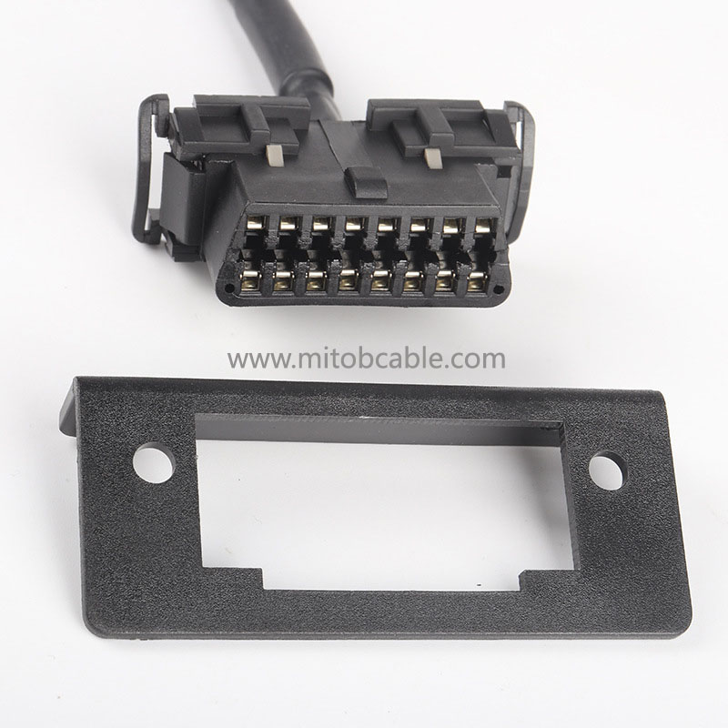 OBD2 1 in 2 conversion cable with baffle Kia 1 in 2 connection cable 16 pin 16 core 0.5 meter 