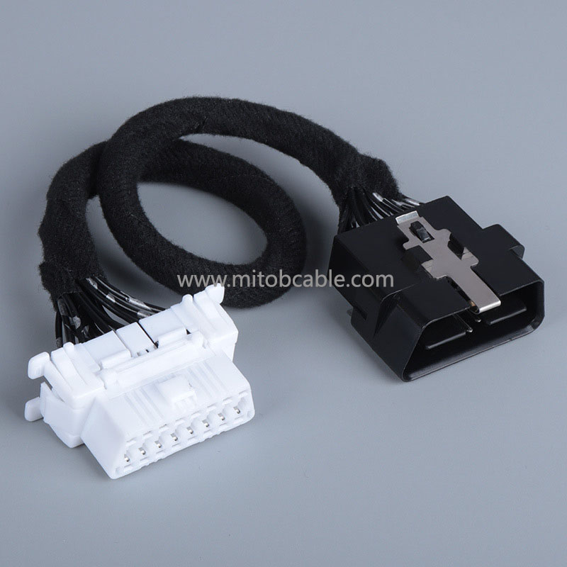 Card car OBD interface a one-point detection cable 16-pin extension cable 16-core full connection convenient modification 