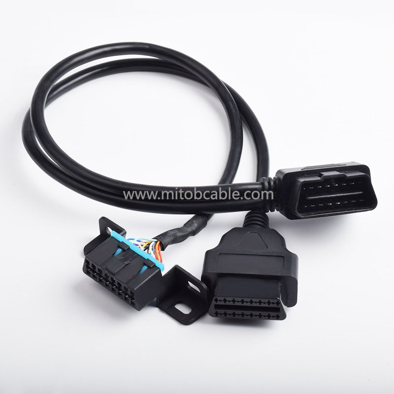 Automotive OBD2 one-point-two extension cable universal interface OBD connecting cable special harness 16-pin 16 core 
