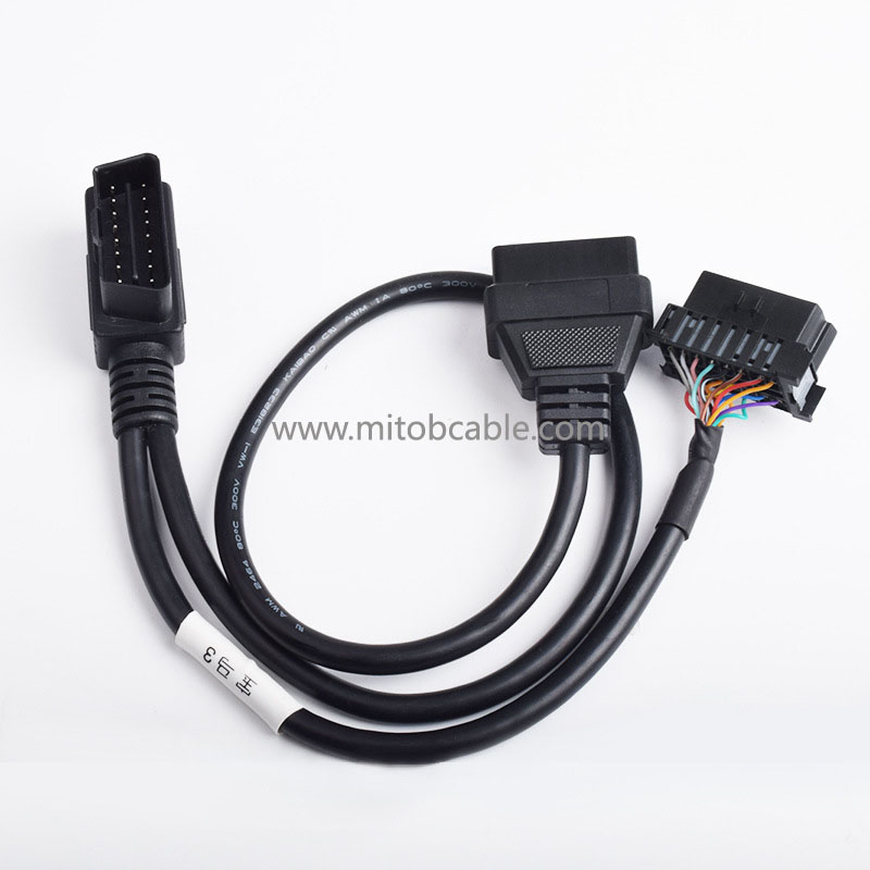 For automotive OBD2 one-point-two extension cable BMW interface modification OBD connection line special harness 16-pin 