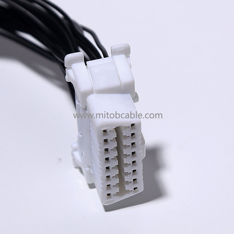 Automotive OBD2 Twisted Pair Extension Cable OBD 2 Expansion Cable OBD 16PIN One to Two Adapter Cable 