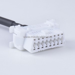 Automotive OBD2 one-part-two extension cable Toyota Japanese original interface OBD connecting cable special harness 16 core 