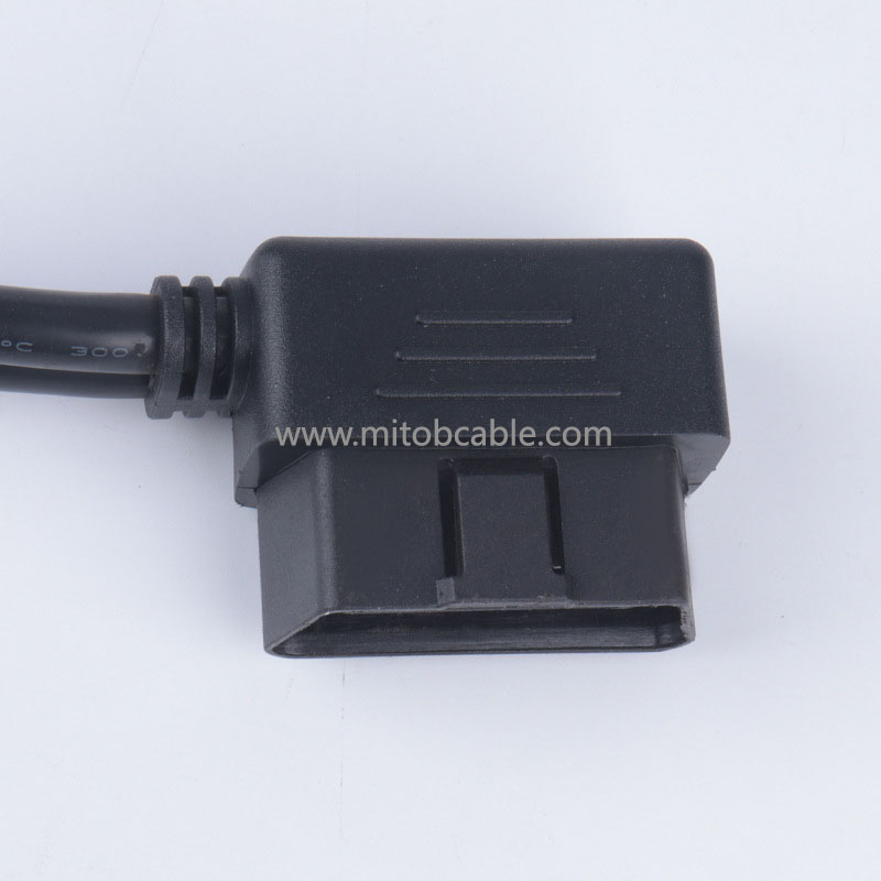 Automotive OBD2 one-part-two extension cable Toyota Japanese original interface OBD connecting cable special harness 16 core 