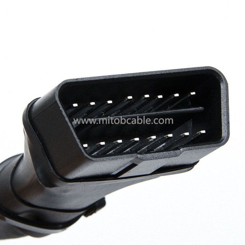 Military cable obd2 one point two extension cable car computer connection conversion plug male and female 16 pins 30CM